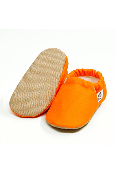 Ella Bonna Orange Slippers - Non-Slip Sole Baby and Nursery Shoes