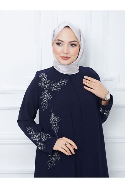KMKkombin mother Plus Size Leaf Jewelled Dress new season 1117