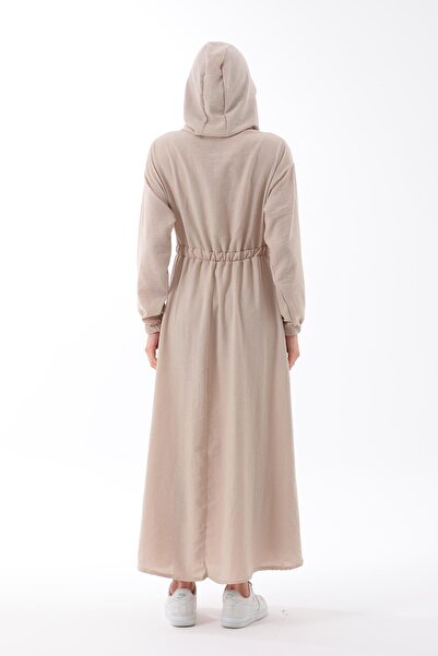 WestBound Γυναικείο καλοκαιρινό λινό χιτζάμπ αθλητικό κοστούμι με κουκούλα στη μέση με τσέπες ΜΠΕΖ