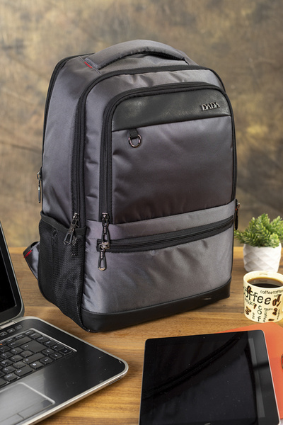 Case Club Antrasit Laptop Sırt Çantası  14 inç 15,6 inç Usb Aparatlı Darbe Em...