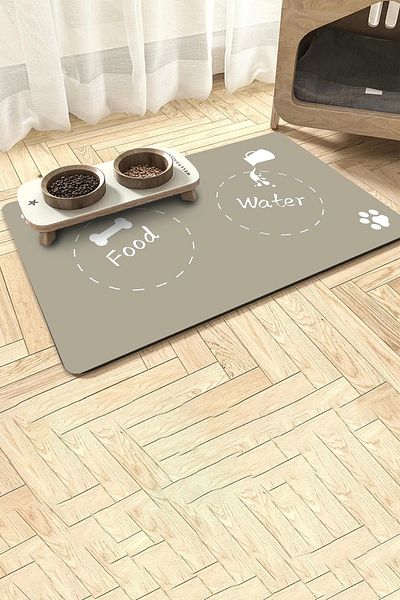 MatGo Pati Food Non-Slip Liquid Proof Cat Dog Food Mat - 50X70Cm