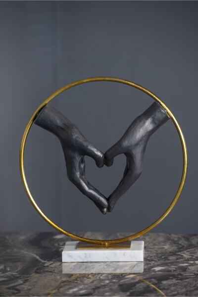 Yenkur Home Kalp Şeklinde Birleşmiş Eller Heykel