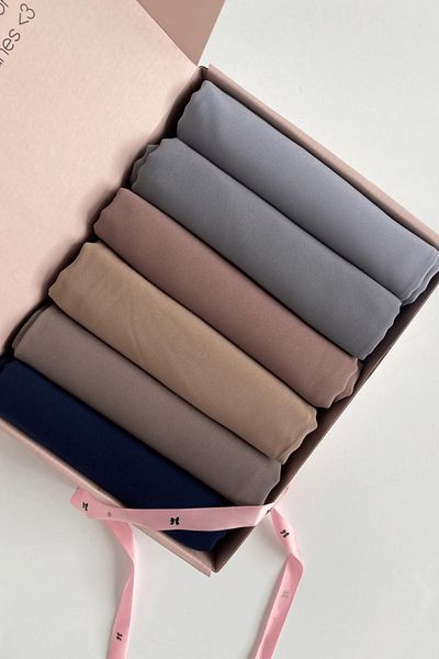 hijabchi Δώρο 6'lı Medina Silk: Σετ προίκας και σάλι