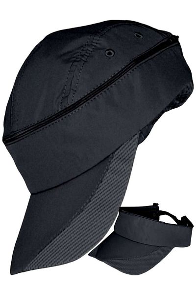 Mood Agenda Unisex Micro Fabric Zippered Athlete Running Tennis Cap Visor Hat