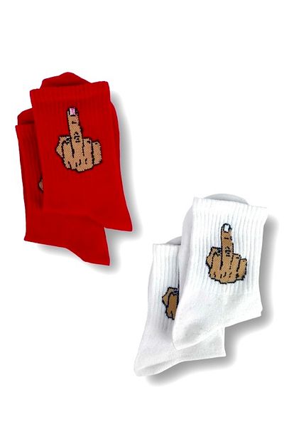 MAZEN UNISEX 2-Piece Cotton Middle Toe Double Socks - 36-42