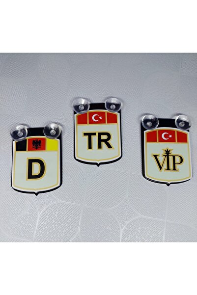 VTR AKSESUAR Çift Vantuslu Ön Cam Etiketi 3'lü Set.