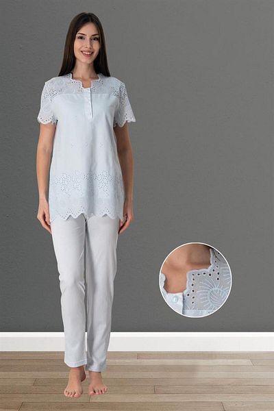 LOHOUSE Set halat de maternitate și pijama de maternitate cu model de in