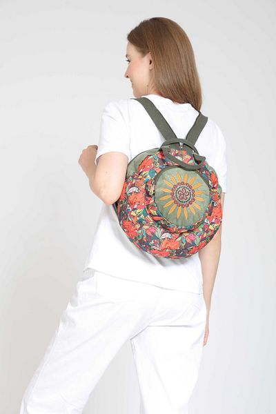 Street Bag Ethnic Fargin Bohemian Στρογγυλό Κεντημένο Σακίδιο πλάτης - Για Casual και Ταξίδια