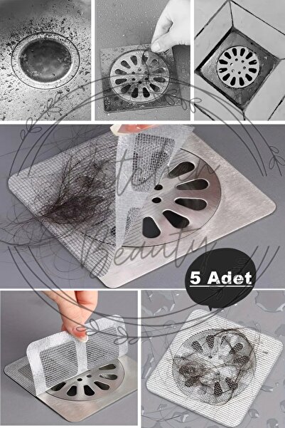 Kitchen Beauty 5 ADET Pratik Banyo Gider Süzgeci Saç Yakalayıcı Süzgeç Banyo Duş Gider Tıkanık Önleyici Süzgeç
