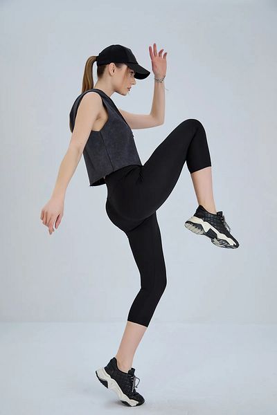fablair Leggings Capri pentru femei cu talie înaltă - Colanți de fitness și fitness din țesătură elastică de scafandru