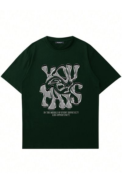 Mad&Calf Unisex You Got This Printed Crew Neck Oversize Tshirt