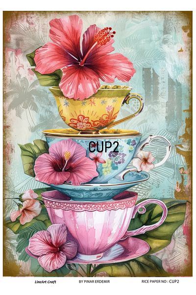 LİNEART Brass Patterned LineArt Decopage Paper - LA-CUP2