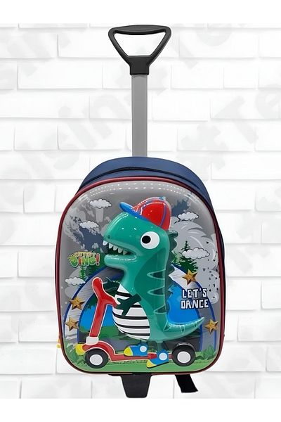 Tezzgelsin Grădiniță Creșă Squeegee Dinozaur Dino Personaj 5d Relief Print Rucsac Geantă de școală