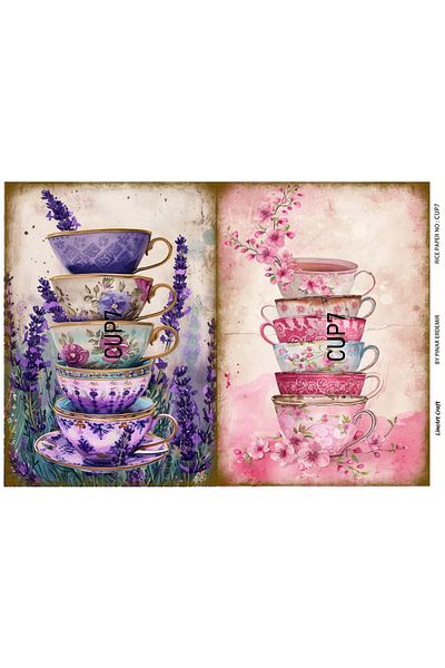 LİNEART Brass Decopage LineArt Paper - LA-CUP7