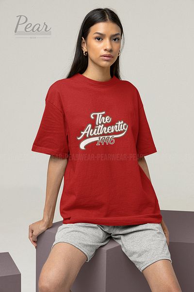 Pear Wear Αυθεντικό εμπριμέ μαύρο μπλουζάκι Unisex Oversize T-shirt