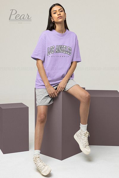 Pear Wear Μπλουζάκι με στάμπα Los Angeles Oversize