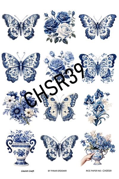 LİNEART Brass Patterned LineArt Decopage Paper - LA-CHSR39