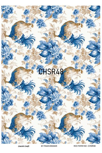LİNEART Brass Patterned Lineart Decopage Paper - La-Chsr48