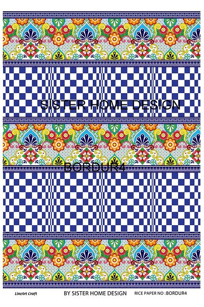 LİNEART Brass Patterned LineArt Decopage Paper - LA-BORDUR4