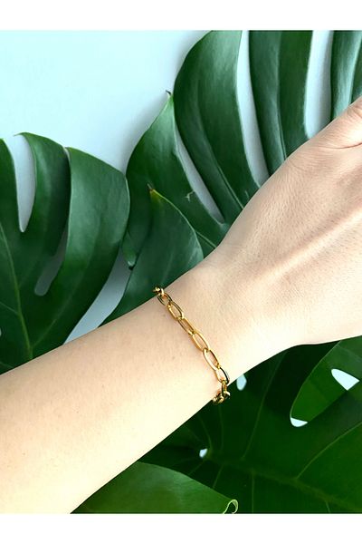 staınless steel Steel Paperclip Chain Bracelet