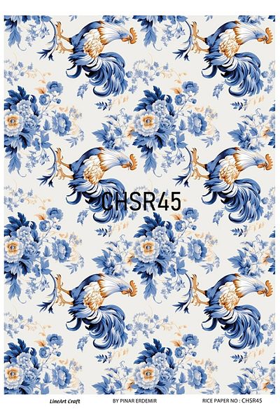 LİNEART Brass Patterned LineArt Decopage Paper - LA-CHSR45