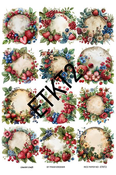 LİNEART Brass Patterned LineArt Decopage Paper - LA-ETKT2