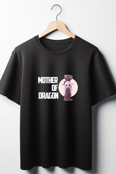 Vordevia Majka zmaja Štampano Oversize kroj majica Poklon za Dan majki