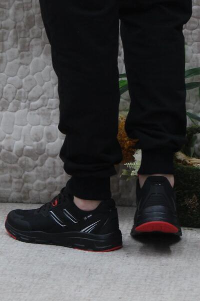 Kinetix Lexus TX - Μαύρο κόκκινο ελαφρύ άνετο ανδρικό αθλητικό παπούτσια