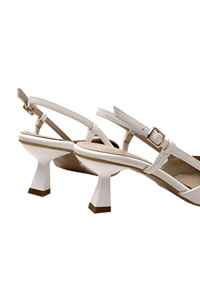 bescobel Women's Sedja Skin Silk Material Open Back Almond Heel Shoes 5.5 Cm 002