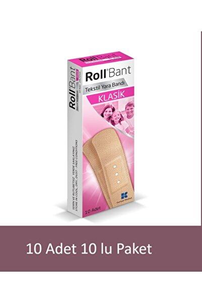Roll Bant Tekstil Yara Bandı 10 lu 10 Paket