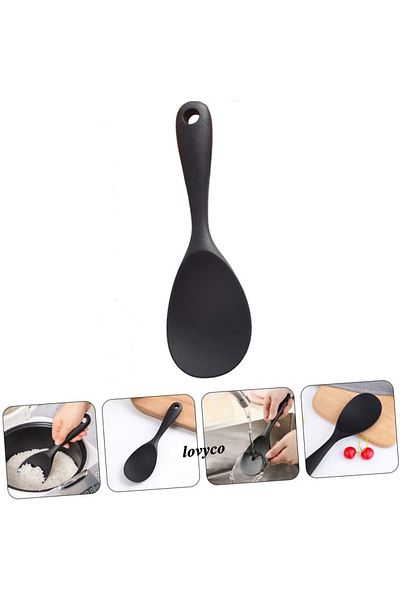 LOVYCO 22 cm ultra-hard tip silicone rice spoon high temperature resistant Fireproof Nonstick
