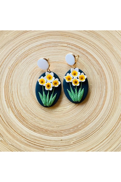 KARYA Nergis Çiçeği Küpe