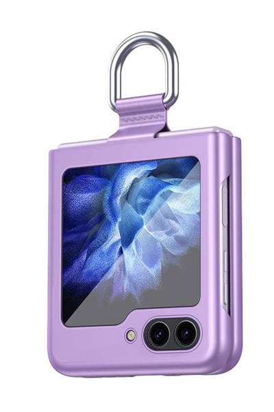 Miscase Samsung Galaxy Z Flip 5 Ile Uyumlu Yüzüklü Katlanabilir Mat Kılıf