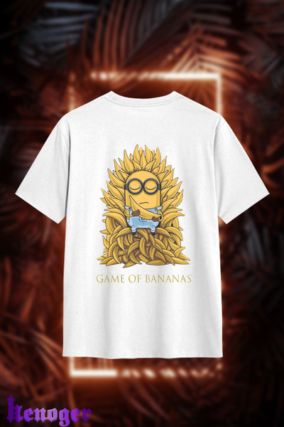 kenoger Unisex Oversize - Tricou imprimat Game Of Bananas