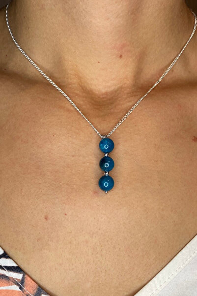 NBS Beautiful Naturel Stones Real Natural Apatite Stone Necklace