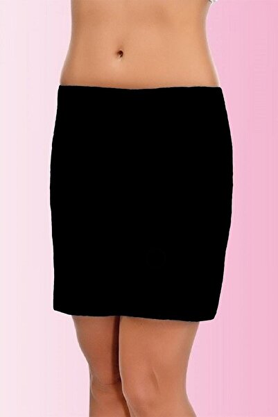 imer Jupon de damă, neagră, în modal, cu fustă scurtă