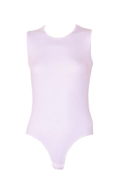 Belinay Women'S, Zero Sleeve Snap Fastener, White Bodysuit