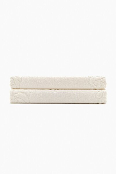 Fiesta Βελούδινη Ατσάλινη Πετσέτα Χεριών 2 τεμαχίων 50x90 - Κρέμα