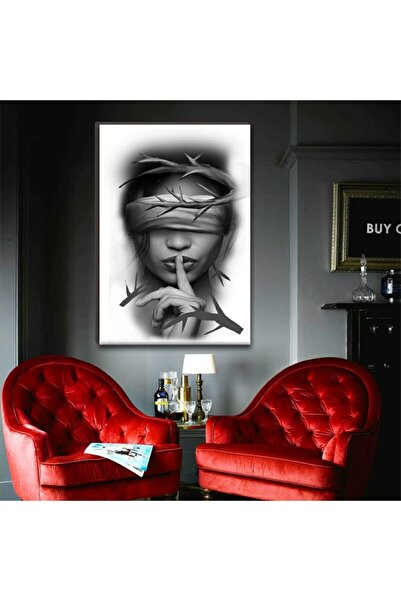 idora Tek Parçalı Kanvas Tablo Sessiz Kadın