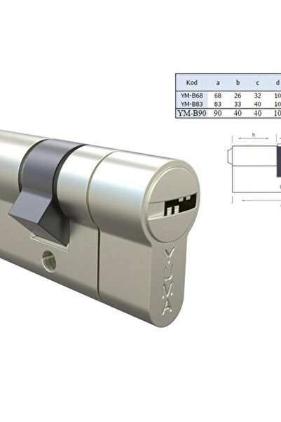 Yuma 68mm Bilyalı Barel Tuzaklı Saten Çelik Kapı Göbeği Kilit