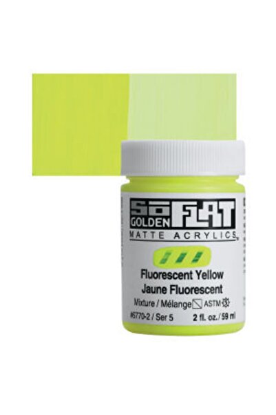 Golden Soflat Matte Acrylıcs 59ml S5 Fuorescent Yellow