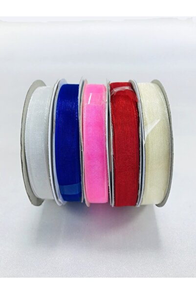 Hobigram طقم شريط أورجانزا متعدد الألوان 1 سم