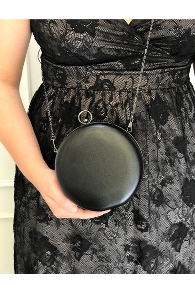 womenacs Pochetă portofoliu rochie de seară pentru femei brodate cu piatră din țesătură de culoare neagră