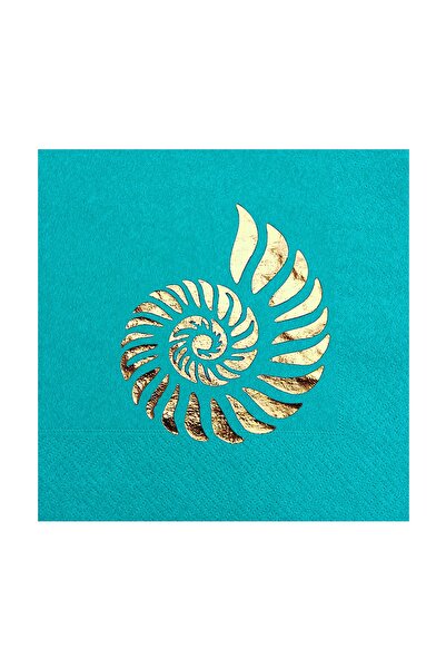 Story 33x33 سم ورق ذهبي نكة بحرية منقوشة 16 قطعة من المناديل الورقية ذات اللو...