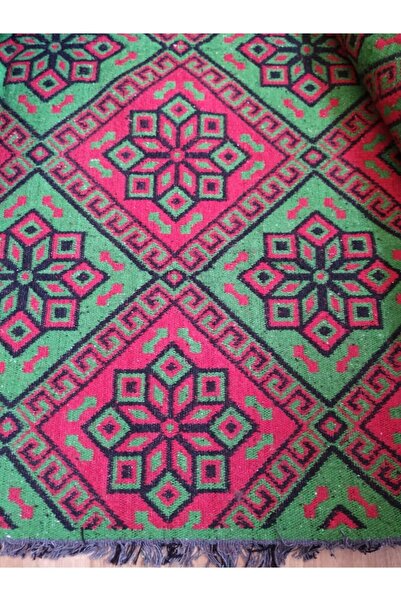 Başaran tekstil Makine Dokuması Çiçekli Desenli 3 Mekik  Kalın Kilim