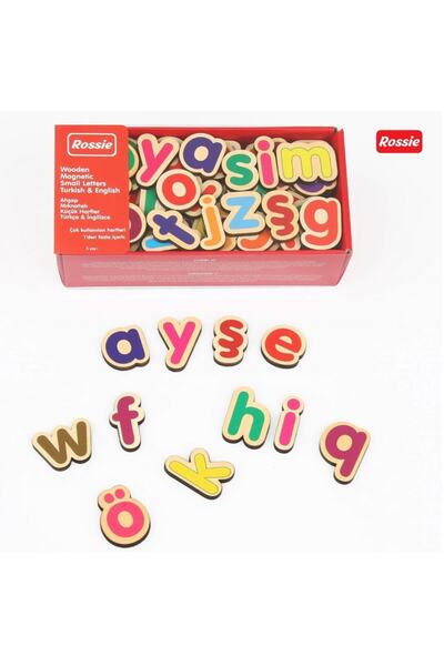 Rossie Mıknatıslı Ahşap Küçük Harfler