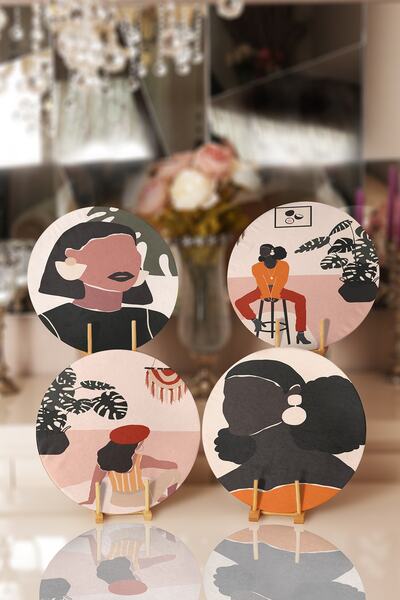 Realhomes 4-х спеціальних підставки під тарілки з цифровим принтом