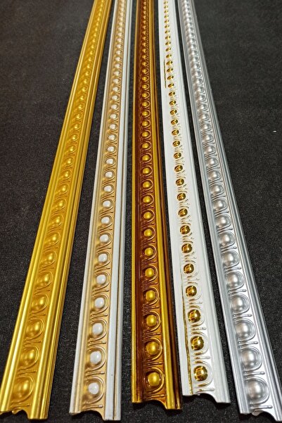 DECOGOLD Gümüş Duvar Çıtası Alın Bandı 4cm Eninde 95 Cm Uzunluğunda