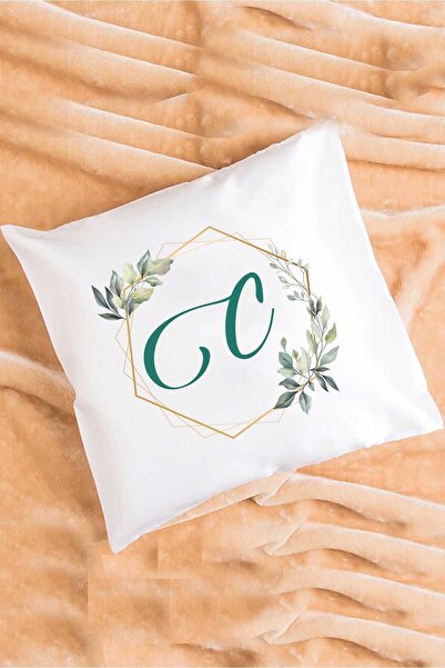 Hedizu Подушка з квітковим візерунком і літерою C