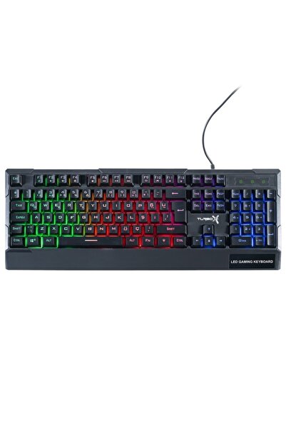 TURBOX Paddock TR-K115 USB Kablolu Rainbow Gaming Standart Q Rainbow Aydınlat...